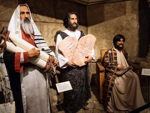 Moses holding the Ten Commandments